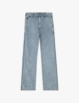 P-Hantik-Chino Denim-Effect Straight-Leg Woven Trousers by DIESEL