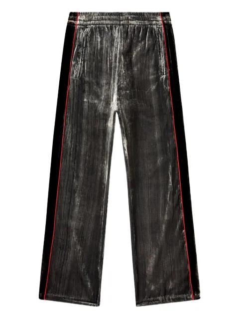 P-Hay velour side-stripe trousers by DIESEL