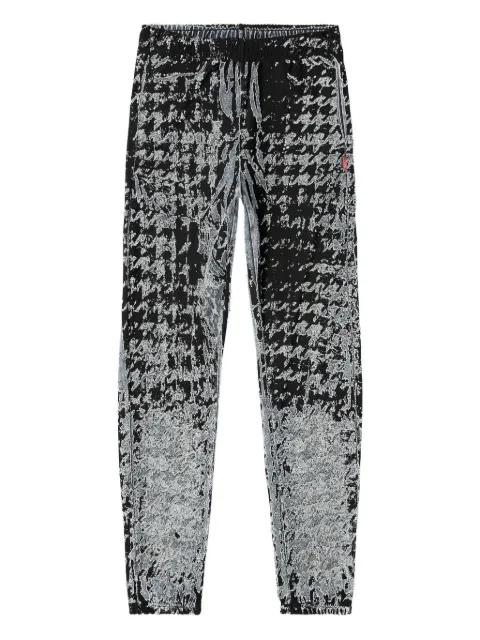 P-Labis devoré-houndstooth trousers by DIESEL