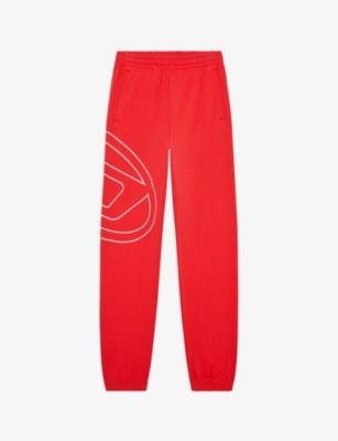 P-Marky-Megoval logo-embroidered cotton-jersey tracksuit bottoms by DIESEL