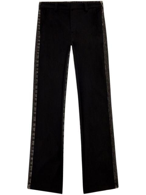 P-Wire-A panelled denim trousers by DIESEL