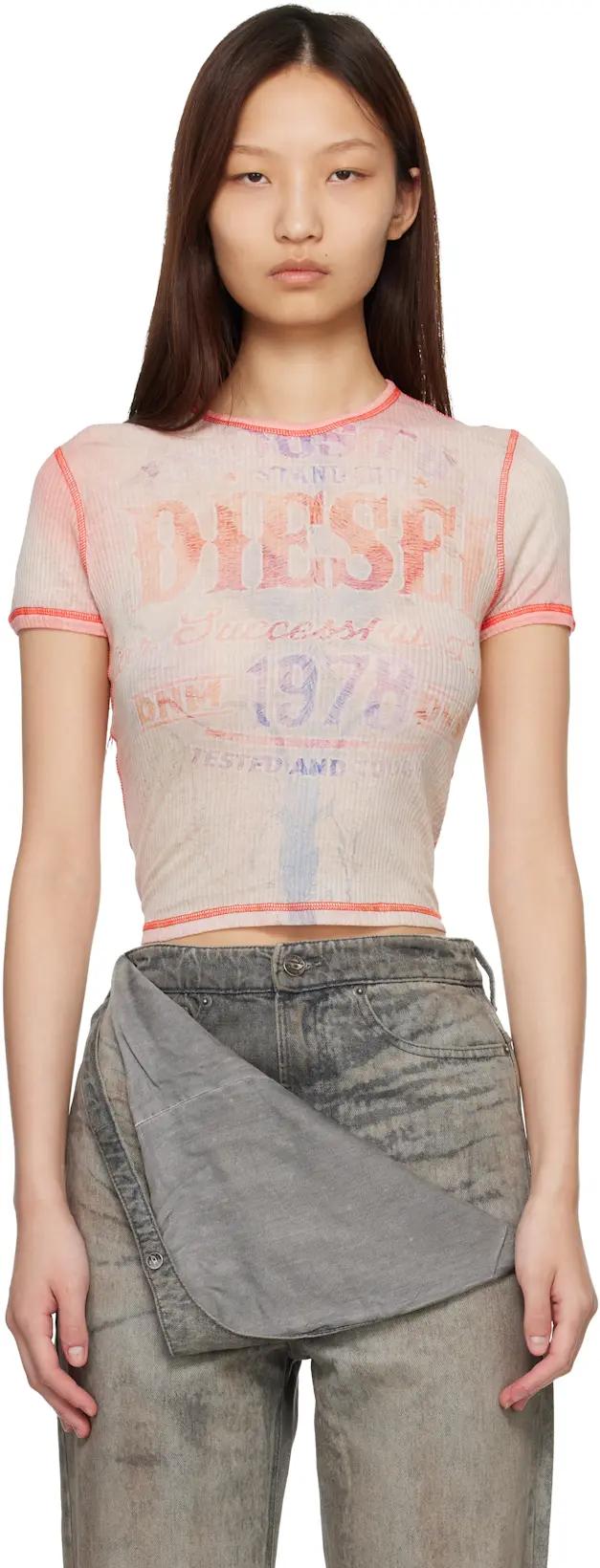 Pink & Off-White T-Iana T-shirt by DIESEL