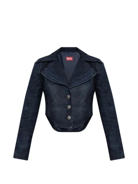 Prince of Wales button cropped jacket by DIESEL