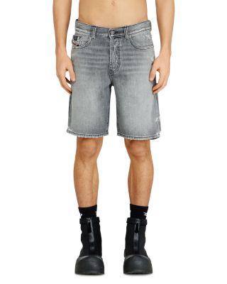 Regular Fit Whiskered Jean Shorts by DIESEL