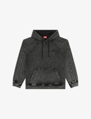 S-Altboxt Logo-Embroidered Stretch-Cotton Hoody by DIESEL