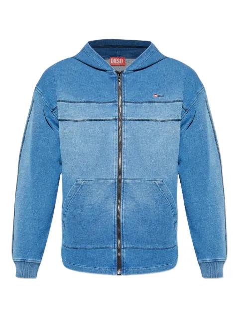 S-Blaxt-Hood-Zip-New hoodied zip-up sweatshirt by DIESEL