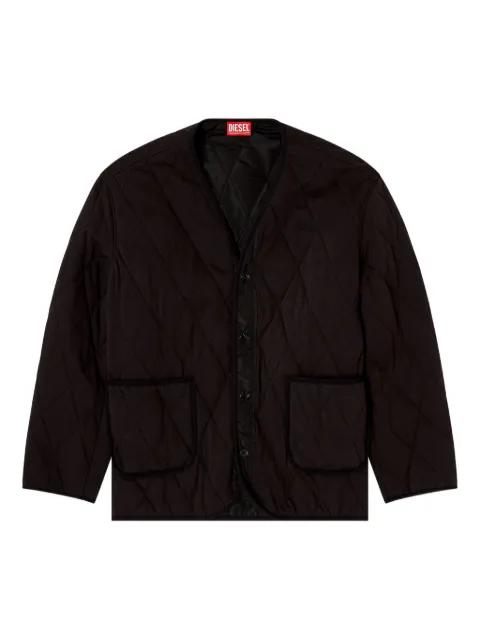 S-Boys quilted V-neck jacket by DIESEL