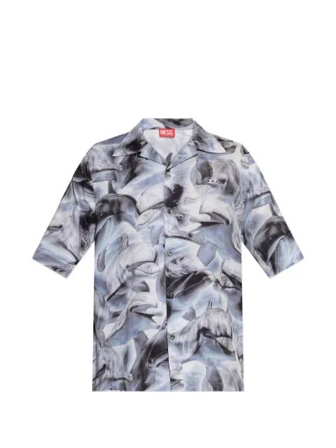 S-Brack dolphin-print shirt by DIESEL