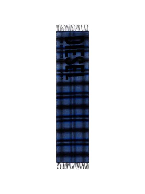 S-Check jacquard logo-lettering scarf by DIESEL