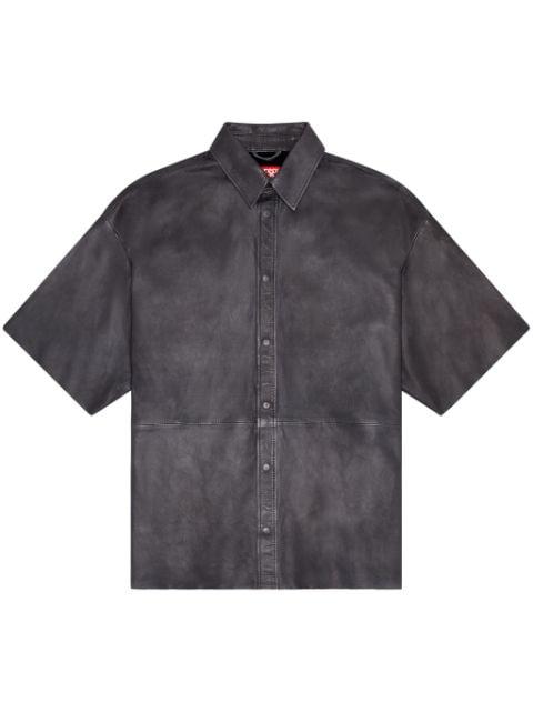 S-EMIN-LTH leather shirt by DIESEL