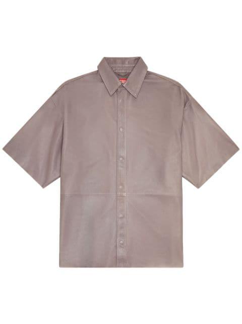 S-EMIN-LTH leather shirt by DIESEL