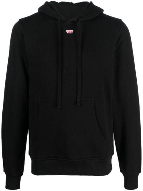 S-Ginn-Hood-D logo-appliqué hoodie by DIESEL