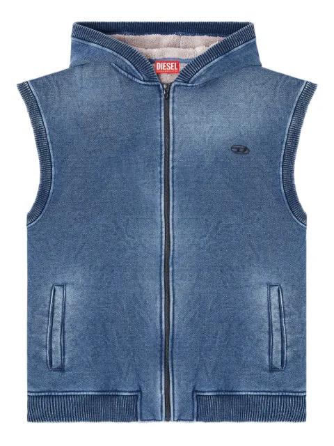 S-Hakel logo-detail zip-up hoodie by DIESEL