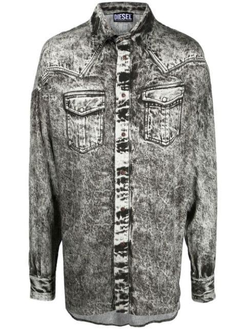 S-Kang long-sleeve cotton shirt by DIESEL