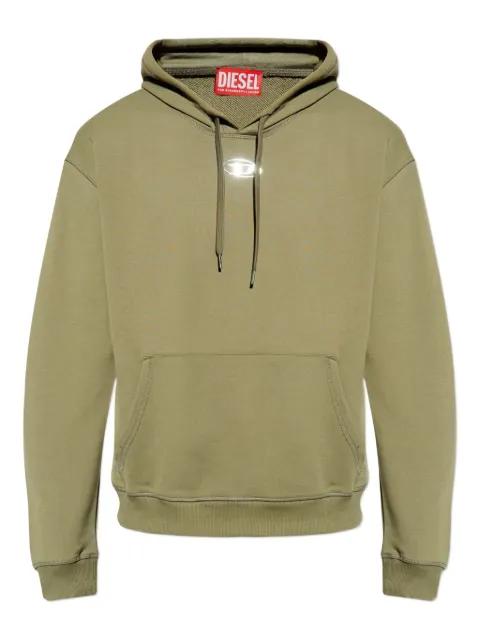 S-Norm-Hood  logo-plaque hoodie by DIESEL