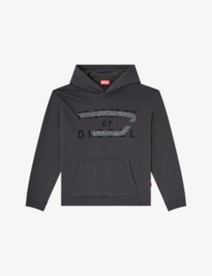 S-Norman-Hood Branded Cotton-Jersey Hoody by DIESEL