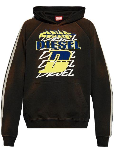 S-Roxt-Hood-Stripe hoodie by DIESEL