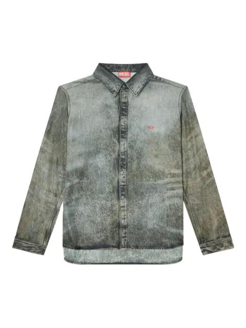 S-Simply-Lkct acid-wash long-sleeve shirt by DIESEL