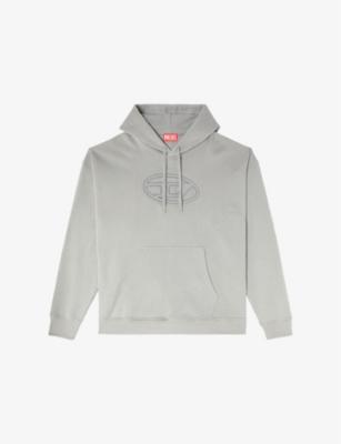 S-Ummer-Bigoval Brand-Embossed Cotton-Jersey Hoody by DIESEL