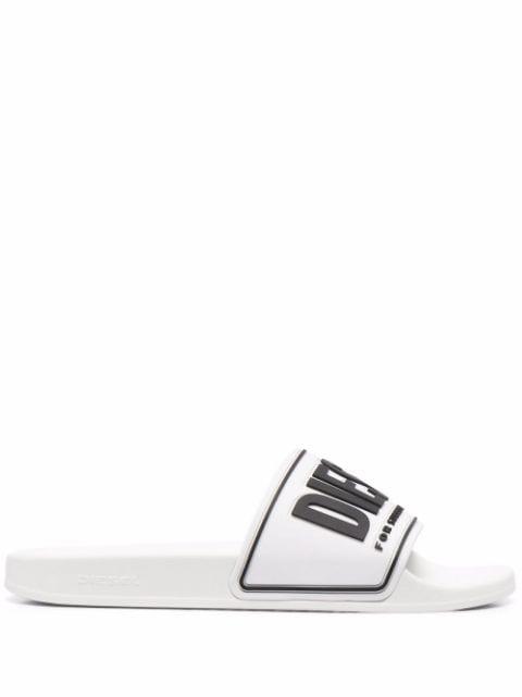 Sa-Mayemi Cc logo-embossed slides by DIESEL
