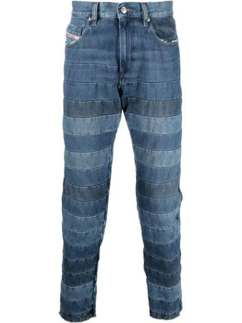 Slim D-Strukt panelled jeans by DIESEL