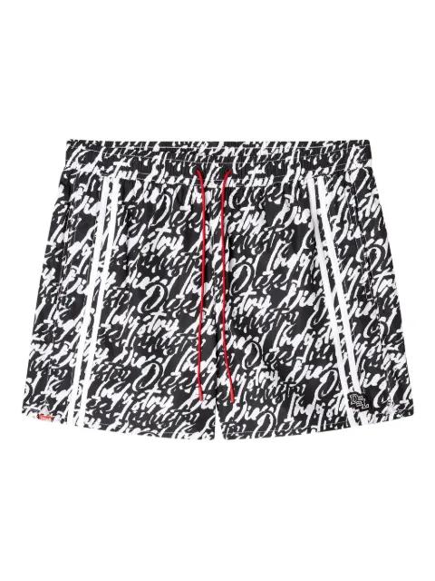 Soccer-41-D-Pop side-stripe swim shorts by DIESEL