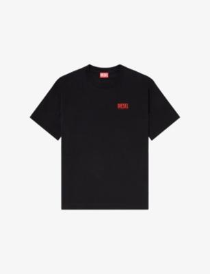 T-Boxt-Bisk Brand-Print Cotton-Jersey T-Shirt by DIESEL