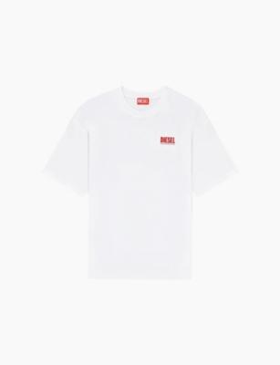 T-Boxt Bisk Brand-Print Cotton-Jersey T-Shirt by DIESEL
