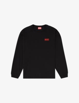 T-Boxt-Ls-Bisk Long-Sleeves Cotton-Jersey T-Shirt by DIESEL
