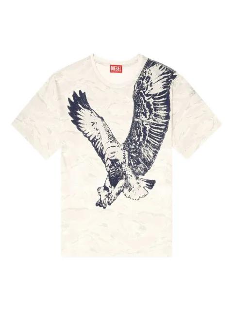 T-Boxt-T14 eagle-print camouflage T-shirt by DIESEL