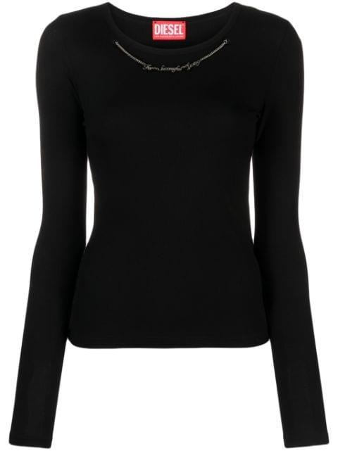 T-Matic chain-embellished T-shirt by DIESEL