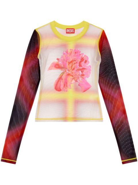 T-Sielito-L1 floral-print top by DIESEL