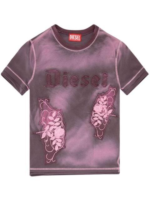 T-Uncut appliqué faded T-shirt by DIESEL