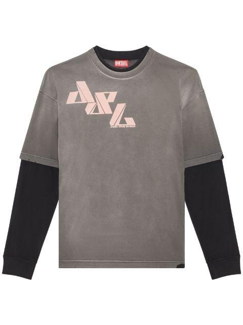 T-Wasy-Ls layered T-shirt by DIESEL