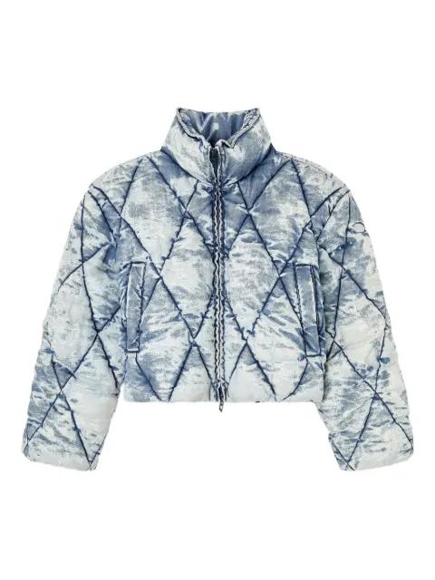 W-Histel quilted acid-wash puffer jacket by DIESEL