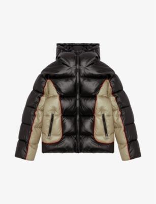 W-Ostend hoodied shiny-ripstop puffer jacket by DIESEL