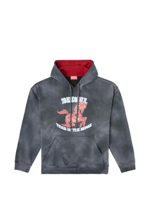 Year of the horses graphic hoodie by DIESEL