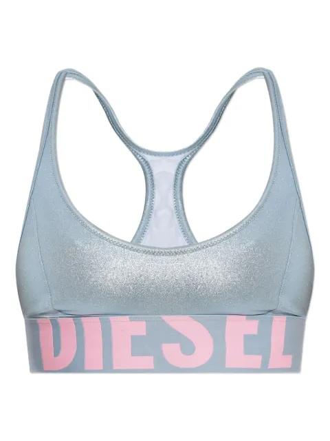 Zaira-D-Pop metallic racerback bikini top by DIESEL