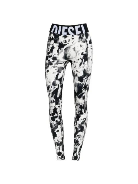 abstract-pattern leggings by DIESEL