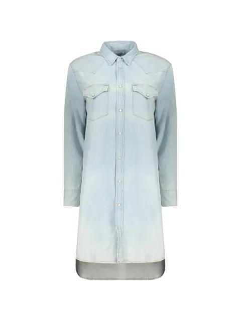 buttoned long-sleeve denim mini dress by DIESEL
