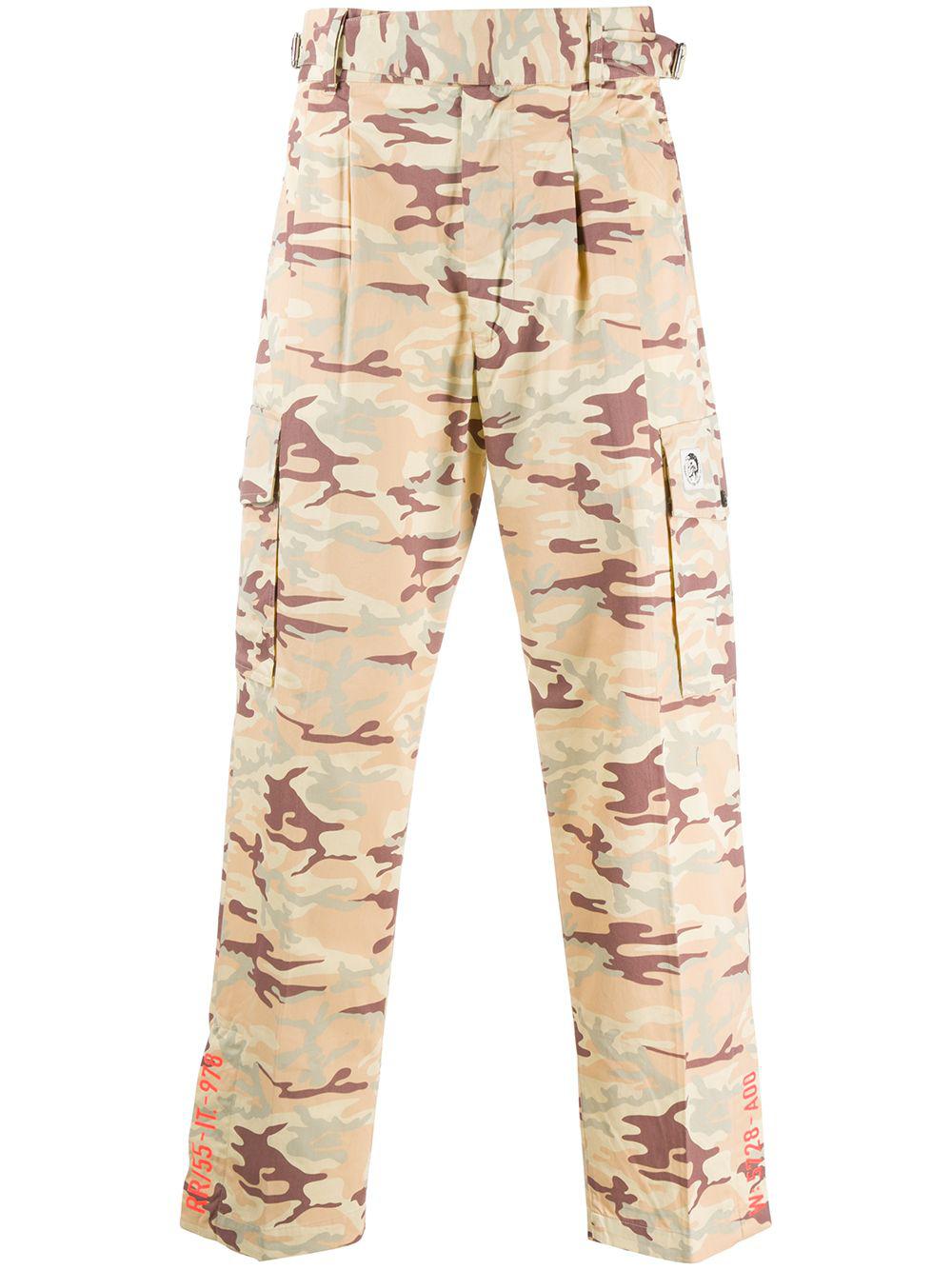 camouflage cargo pants by DIESEL