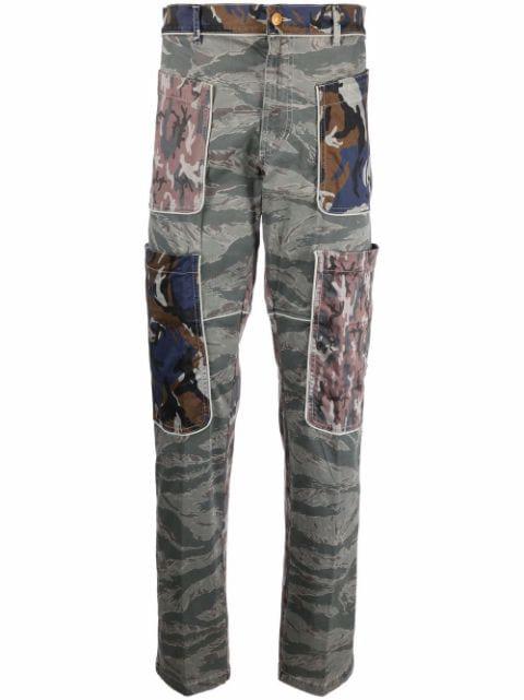 camouflage-print straight-leg trousers by DIESEL