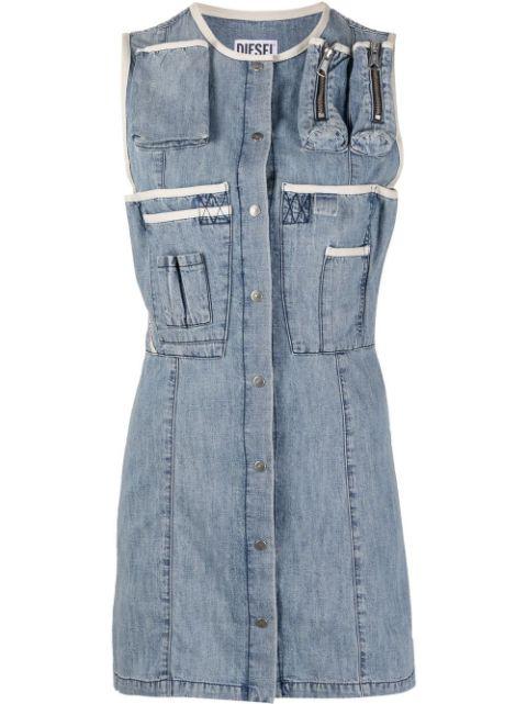 cargo-pocket denim dress by DIESEL