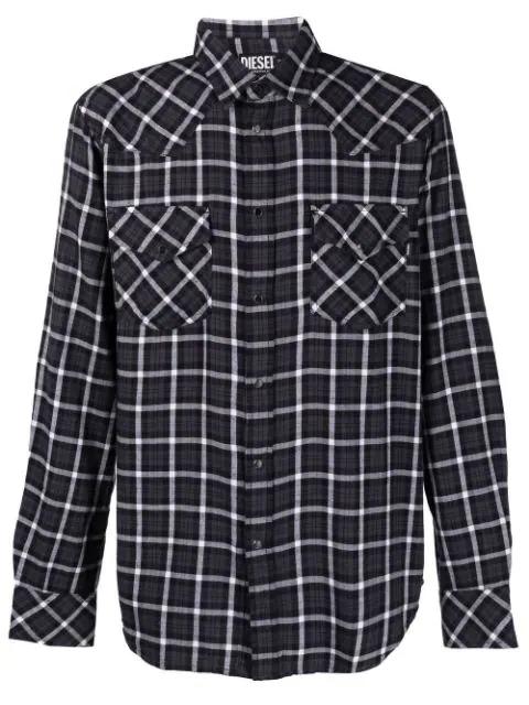 check-print shirt by DIESEL
