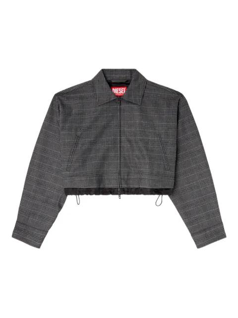 checked cropped jacket by DIESEL