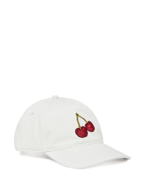 cherry-embroidery cap hat by DIESEL