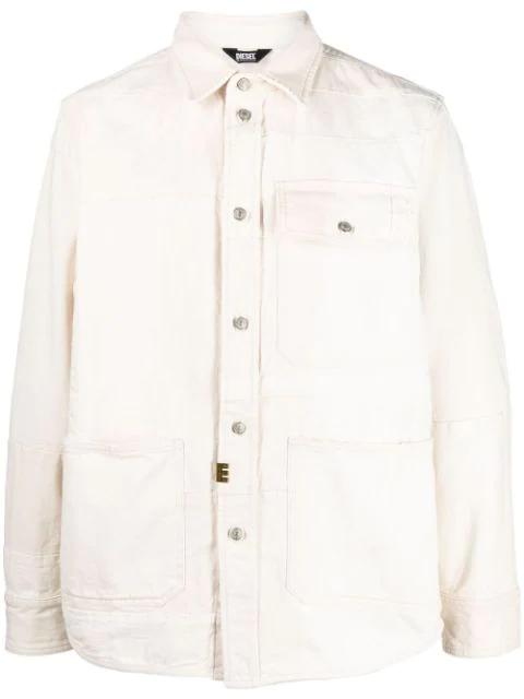 chest flap pocket denim jacket by DIESEL