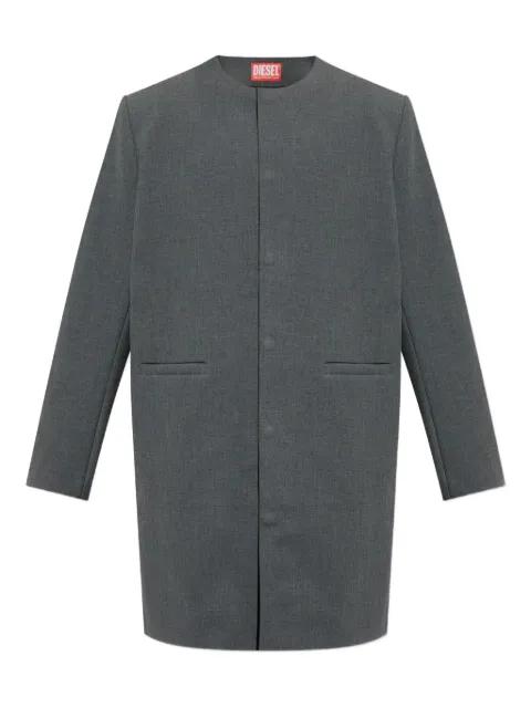 collarless single-breasted coat by DIESEL