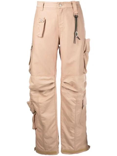 cotton-linen twill cargo pants by DIESEL