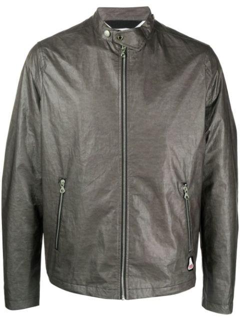 crinkle-effect zip-up jacket by DIESEL